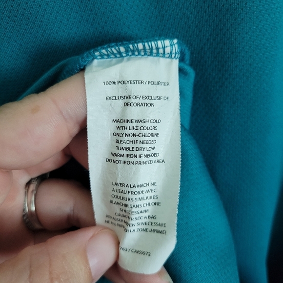 PGA Tour Men's Teal Blue Golf Polo Size Large - Picture 5 of 6